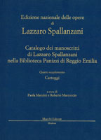 Catalogo dei manoscritti di Lazzaro Spallanzani nella Biblioteca Panizzi di Reggio Emilia