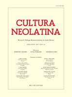 Cultura Neolatina n. 3-4 2017