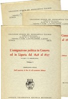 L'emigrazione politica in Genova ed in Liguria dal 1848 al 1857