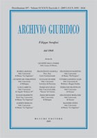 Archivio Giuridico n. 3 2009 - versione digitale