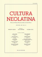 Cultura Neolatina n. 1-2 2020