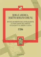 Roma e America. Diritto Romano Comune n. 37 2016 - versione digitale